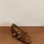 French Leopard Print Mary Jane Ballet Flats - Image 11