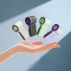 Mini Smart Digital Display Handheld Fan – 100-Speed Portable Pocket Fan