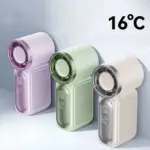 Mini Smart Digital Display Handheld Fan – 100-Speed Portable Pocket Fan - Image 3