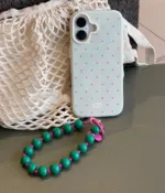 Summer Polka Dot Chain Phone Case for iPhone – Luxury Protective Cover - Image 2