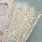 Cherry Blossom Lace Mesh Face Mask - Image 3