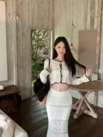 Women's Chic Knit Two-Piece Skirt Set - Image 4