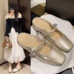 Elegant Closed-Toe Mule Sandals for Women – Chic Flat Backless Summer Slippers - Image 4
