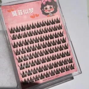 Self-Adhesive Nine-Tail Rabbit False Eyelashes – Natural Wispy Segmented Manga Fox Eye Lashes