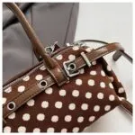 Korean Polka Dot Baguette Shoulder Bag - Image 3