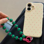 Summer Polka Dot Chain Phone Case for iPhone – Luxury Protective Cover - Image 7