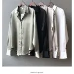 Satin White Long Sleeve Shirt - Image 2