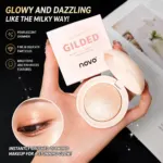 NOVO High-Gloss Glitter Highlight Powder | Shimmer Face Highlighter for Brightening & Contouring - Image 7