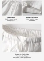 Linen-Feel Wide Leg Pants - Image 2