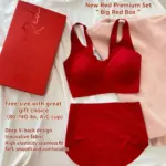 Red Strapless Lingerie Set for Women - Image 2