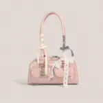 Korean Style Bowling Shoulder Bag – Large Capacity Bow Knot Handbag - Image 5