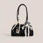 Korean Style Bowling Shoulder Bag – Large Capacity Bow Knot Handbag - Image 2