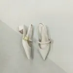 Women's Korean Pointed Toe Mule Heels