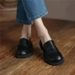 Women's Vintage Soft Leather Loafers | Slip-On Flat Shoes for Everyday Comfort - Image 6