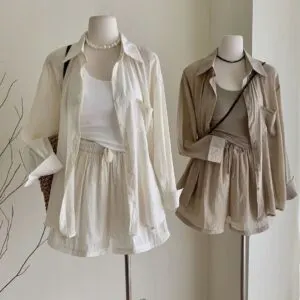 Korean UV Shirt & Shorts Set
