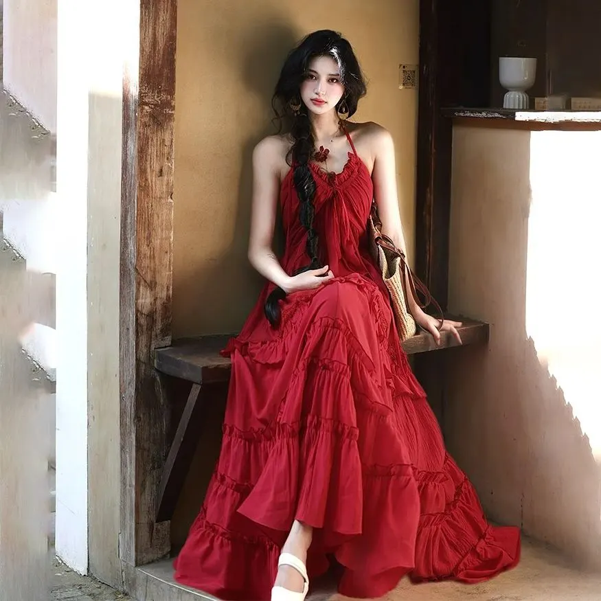 Main Images1 Backless Tiered Cami Maxi Dress - Image 1
