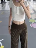 Polka Dot Flared Pants - Image 2