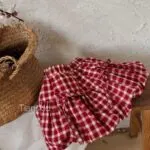 Ruffle Sleeve Top & Plaid Skort Set - Image 15