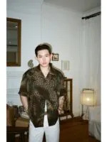 Vintage Leopard Print Short Sleeve Men's Shirt – Retro Casual Summer Button-Up - Image 4