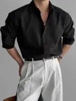 Textured Long Sleeve Shirt - Image 5