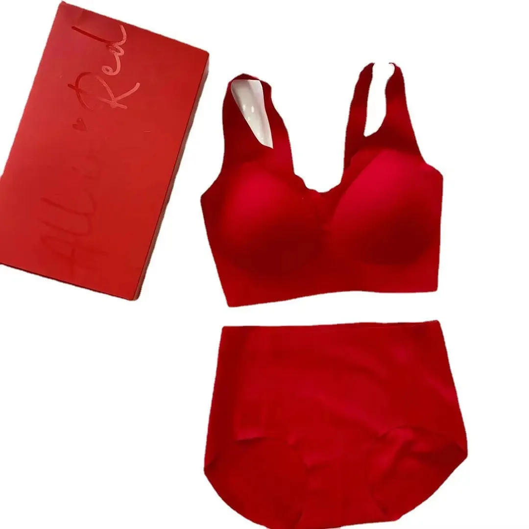 Main Images3 Red Strapless Lingerie Set for Women - Image 1