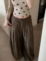 Pleated Wide Leg Pants - Image 4