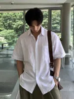 Linen Short Sleeve Shirt - Image 3