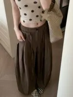 Pleated Wide Leg Pants - Image 5