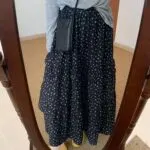 Women's Vintage Black Floral High-Waist A-Line Maxi Skirt - Image 4