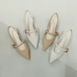 Women's Korean Pointed Toe Mule Heels - Image 4