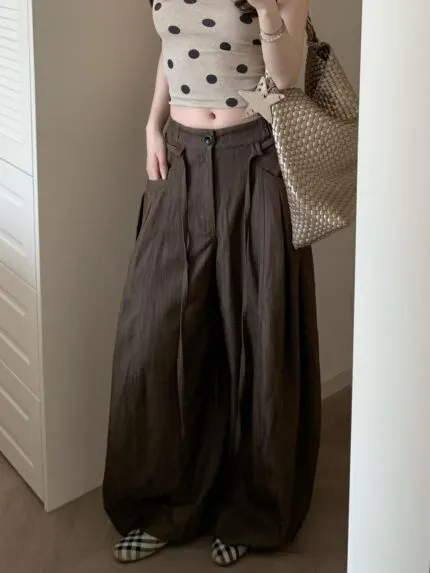 Pleated Wide Leg Pants