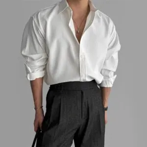 Textured Long Sleeve Shirt