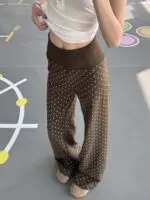 Polka Dot Flared Pants - Image 6