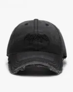 Vintage Washed Embroidered Baseball Cap – Korean Street Style Distressed Letter Dad Hat