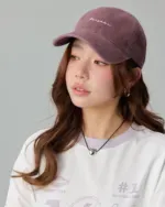 Vintage Washed Embroidered Baseball Cap – Korean Minimalist Adjustable Dad Hat - Image 2