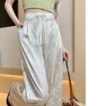 Elegant Frog Button Straight Trousers