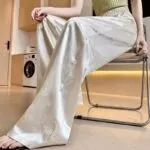 Elegant Frog Button Straight Trousers - Image 2