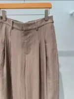 Summer Light Army Green Wide Leg Pants | High Waist Cooling Casual Trousers - Image 5
