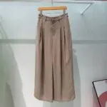 Summer Light Army Green Wide Leg Pants | High Waist Cooling Casual Trousers