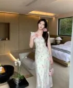 Jasmine Floral Chiffon Maxi Dress - Image 6