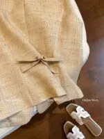 Women's French Old Money Waist-Cinched Sleeveless Tweed Vest Top - Image 7