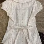 Vintage Floral Ruffle Blouse - Image 4