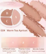 NOVO Mood Three-Color Blush Palette – Natural Matte Powder Blush, Long-Lasting & Smooth Finish - Image 7