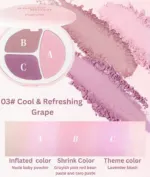NOVO Mood Three-Color Blush Palette – Natural Matte Powder Blush, Long-Lasting & Smooth Finish - Image 6