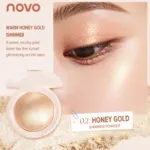 NOVO High-Gloss Glitter Highlight Powder | Shimmer Face Highlighter for Brightening & Contouring - Image 5