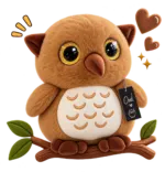 Cute Brown Owl Plush Toy - Image 2