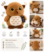 Cute Brown Owl Plush Toy - Image 3