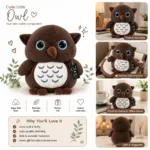Cute Brown Owl Plush Toy - Image 4