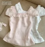 Lace Puff Sleeve Blouse - Image 3
