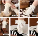 Kawaii Japanese Bow Lace Knee-High Socks